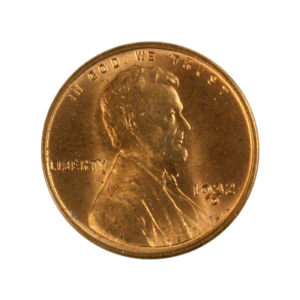 1932 D USA Cent Brilliant Uncirculated (MS63)
