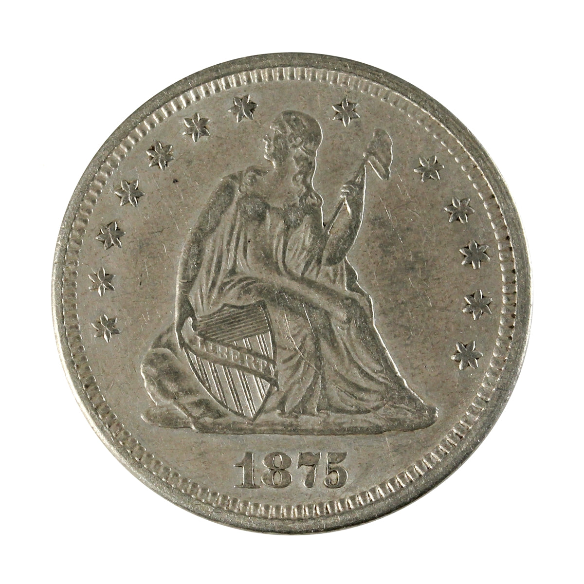 1875 USA Quarter Extra Fine (EF40) $