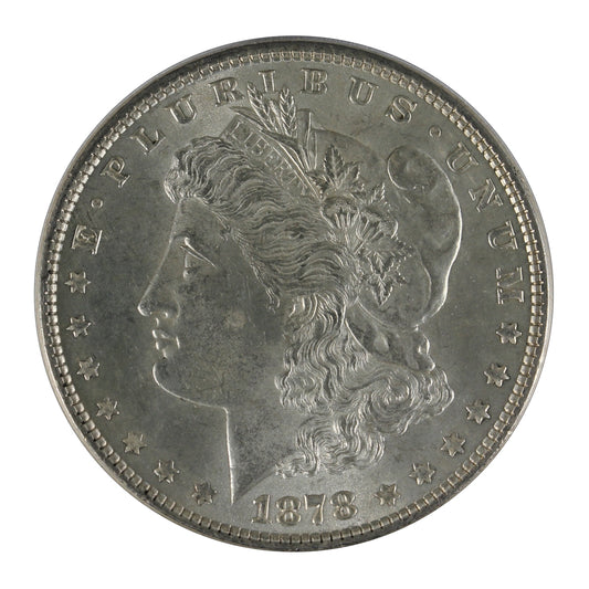 1878 7 Feathers 3rd Reverse USA Dollar Choice Brilliant Uncirculated (MS64) $