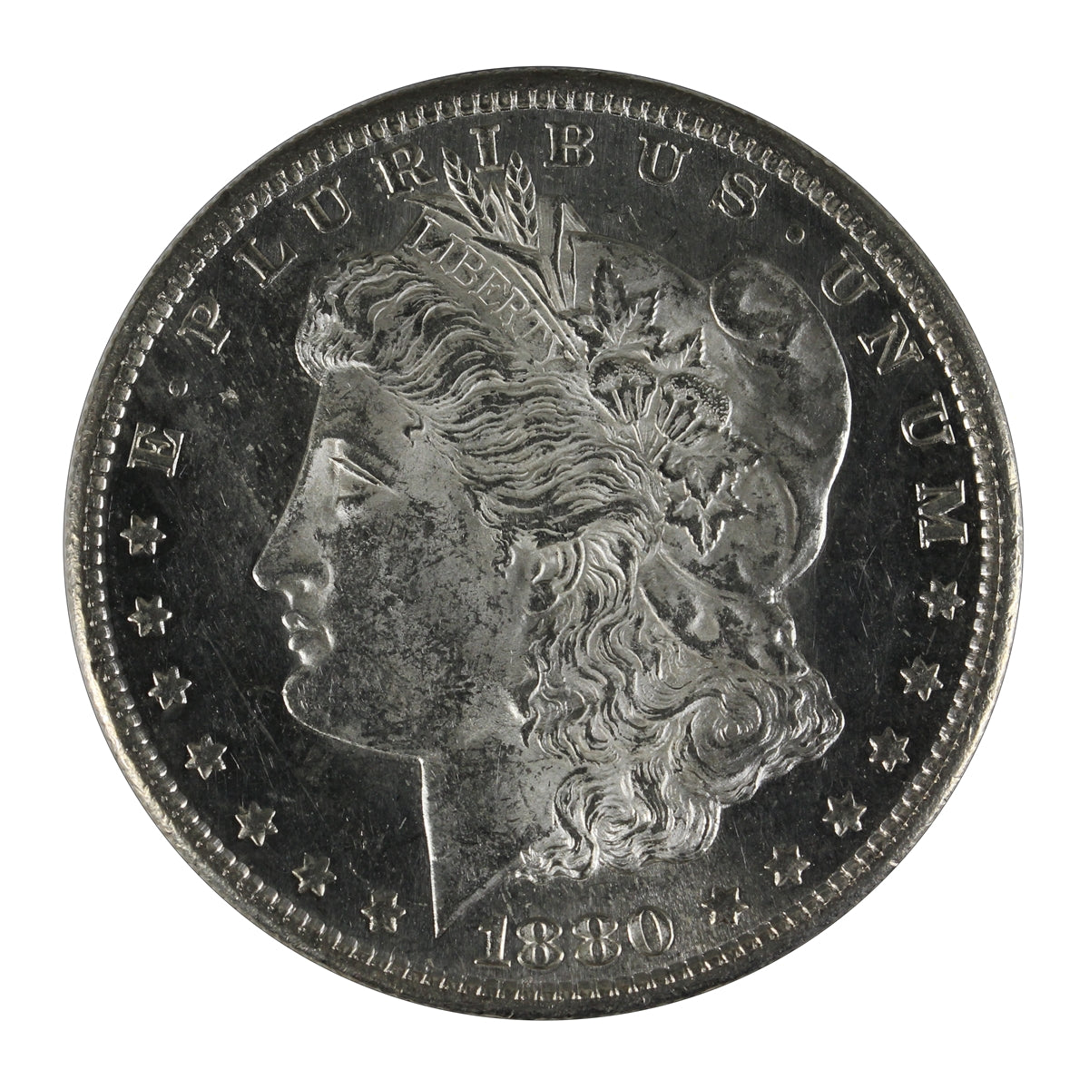 1880 S USA Dollar Uncirculated (MS60) $ Cameo