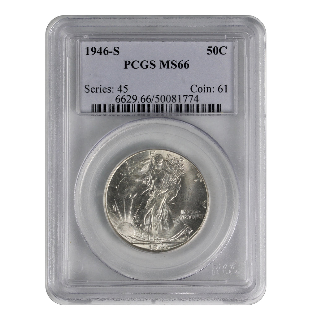 1946 S USA Half Dollar PCGS Certified MS66