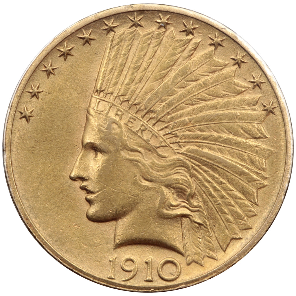 1910 USA $10 Gold Eagle AU-UNC (AU55)