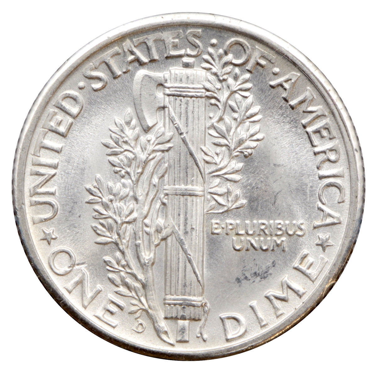 1939 D USA Dime Gem Brilliant Uncirculated (MS65) $