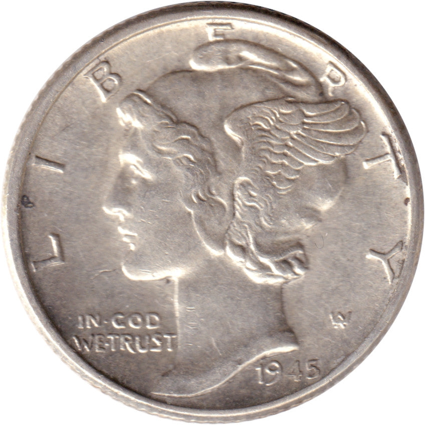 1945 USA Dime Almost Uncirculated (AU50)
