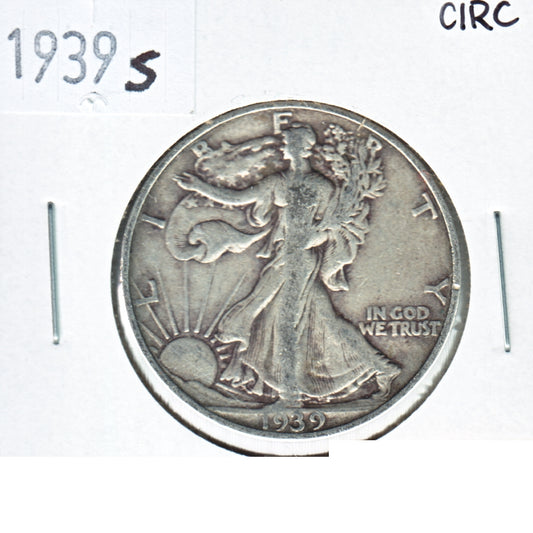 1939 S USA Half Dollar Circulated