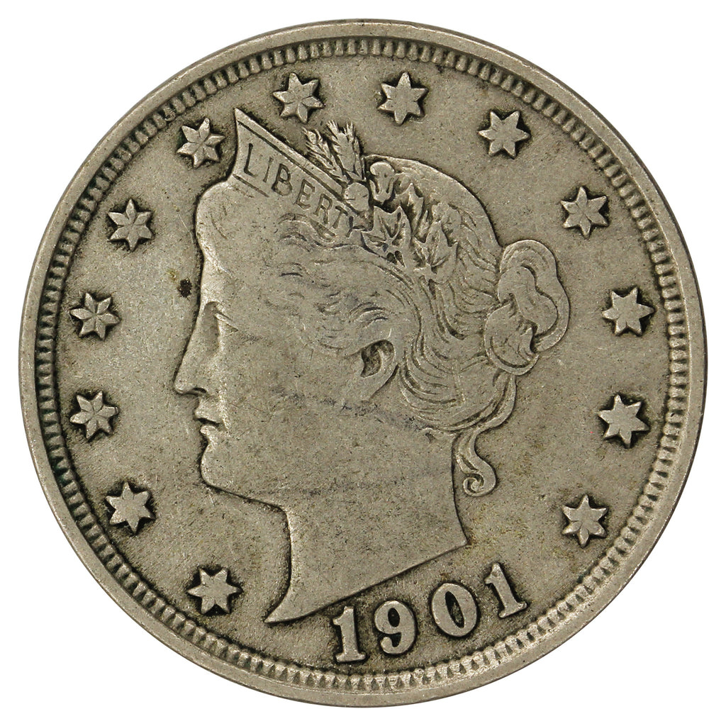 1901 USA Nickel F-VF (F15)
