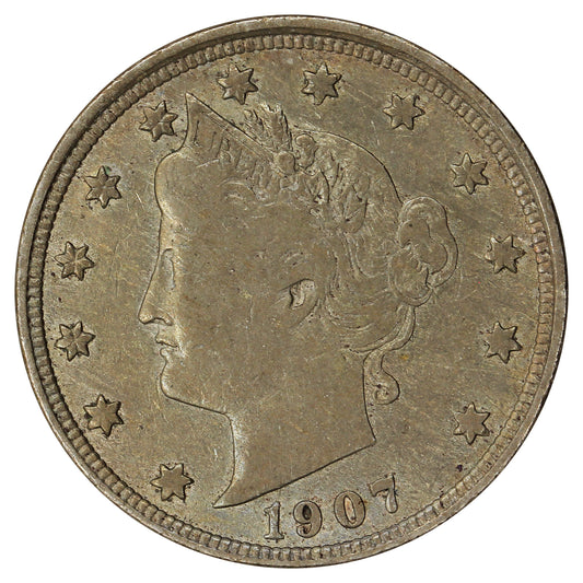 1907 USA Nickel F-VF (F15)