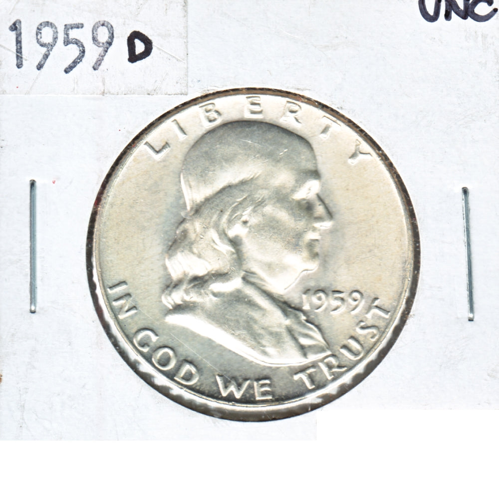 1959 D USA Half Dollar Uncirculated (MS60)