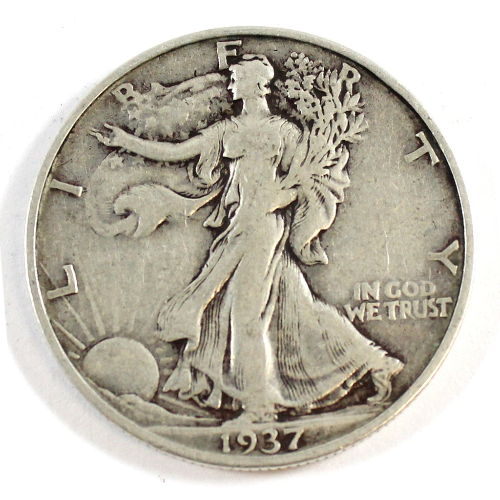 1937 S USA Half Dollar Circulated