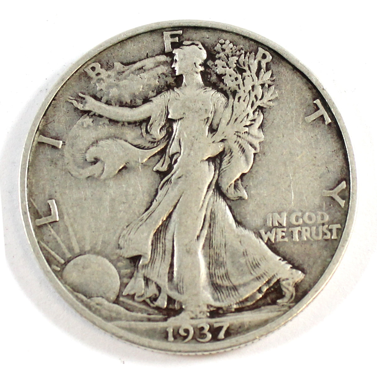 1937 S USA Half Dollar Circulated