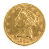 1880 USA $5.00 Gold Extra Fine (EF40) Scratched $