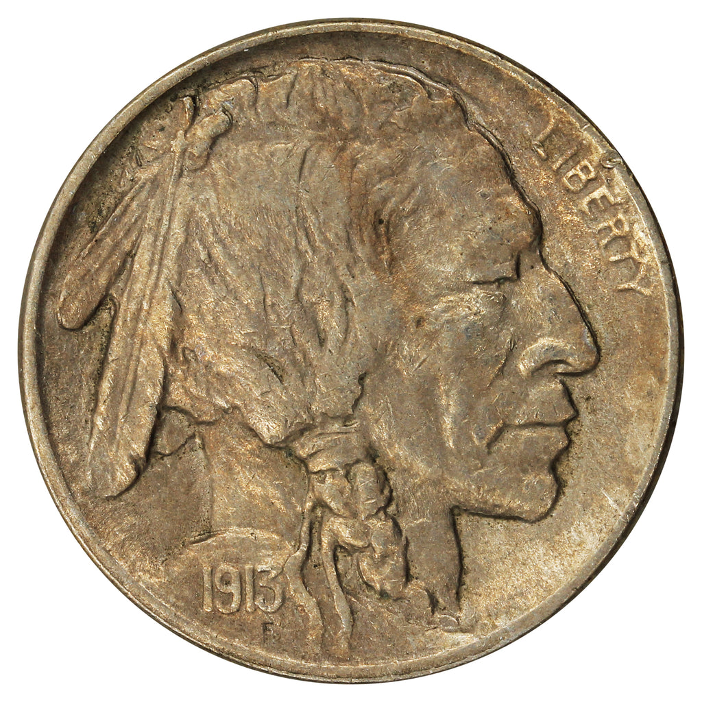 1913 Var. 1 Raised Ground USA Nickel Almost Uncirculated (AU50)