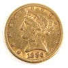 1886 S USA $5.00 Gold Extra Fine (EF40) $