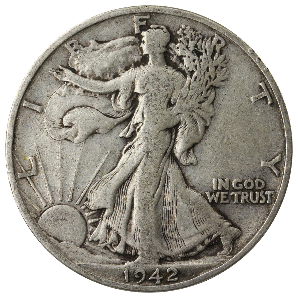 1942 S USA Half Dollar Circulated