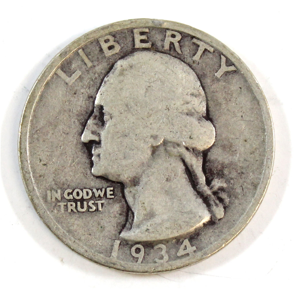 1934 D USA Quarter Circulated