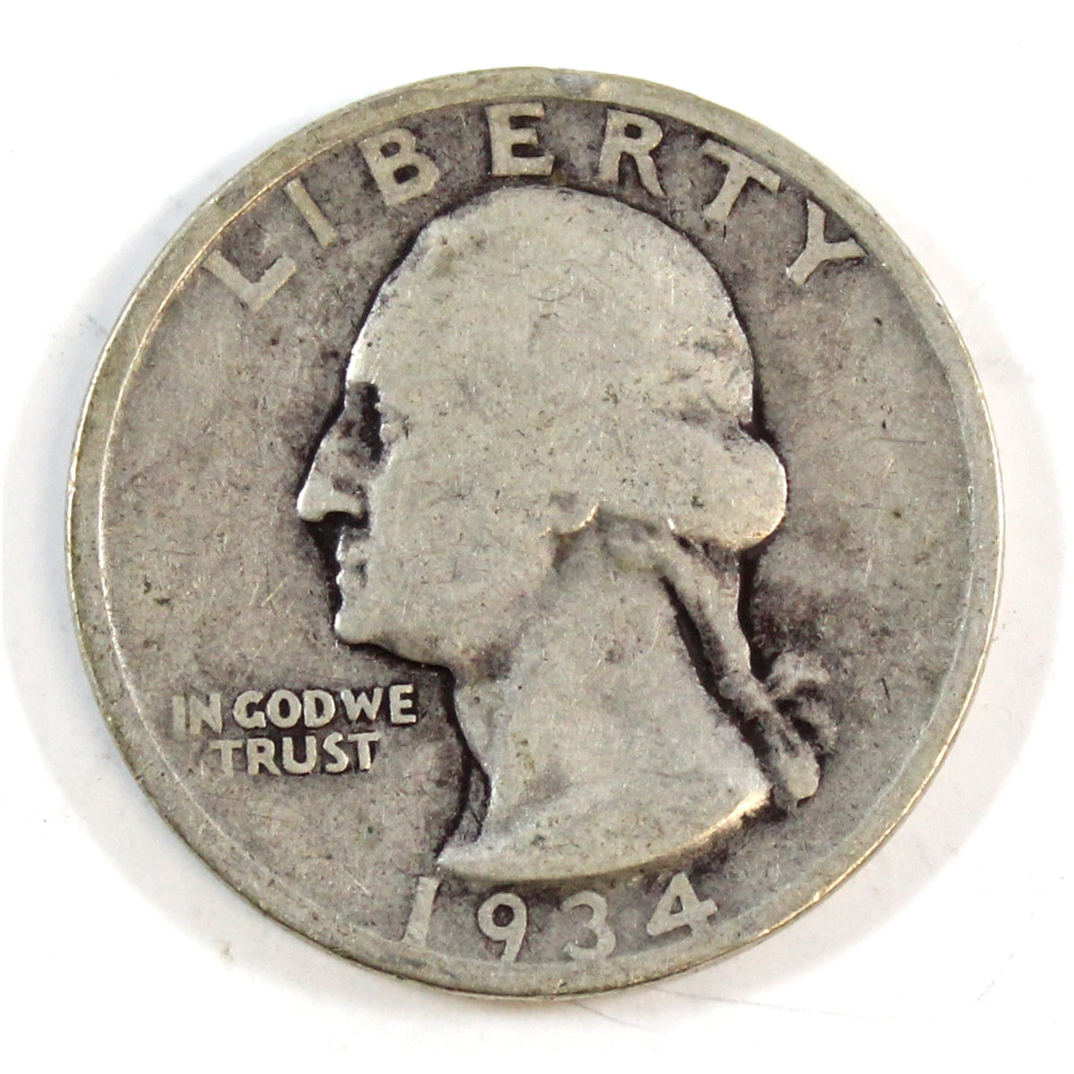 1934 D USA Quarter Circulated