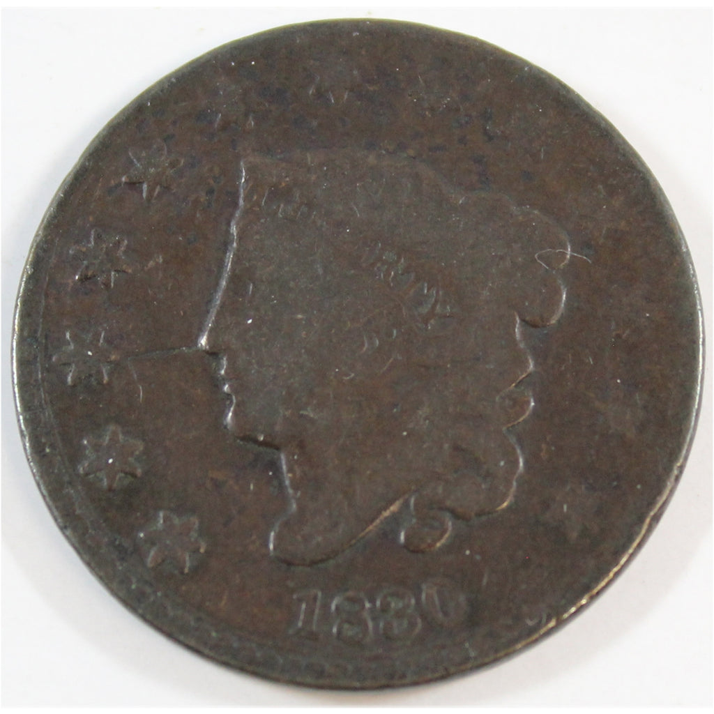 1830 Large Letters USA Cent G-VG (G6)