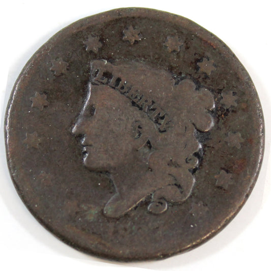 1837 Medium Letters USA Cent About Good (AG-3)