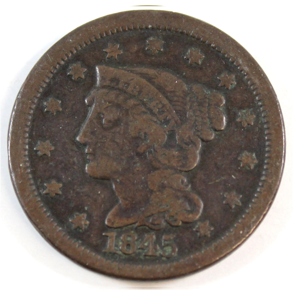 1845 USA Cent F-VF (F-15)