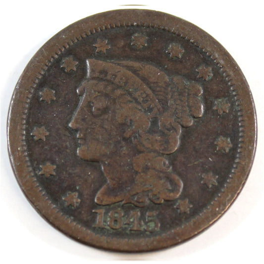 1845 USA Cent F-VF (F-15)
