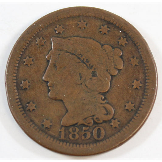 1850 USA Cent VG-F (VG-10)