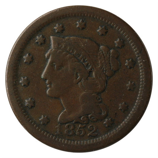 1852 USA Cent F-VF (F-15)