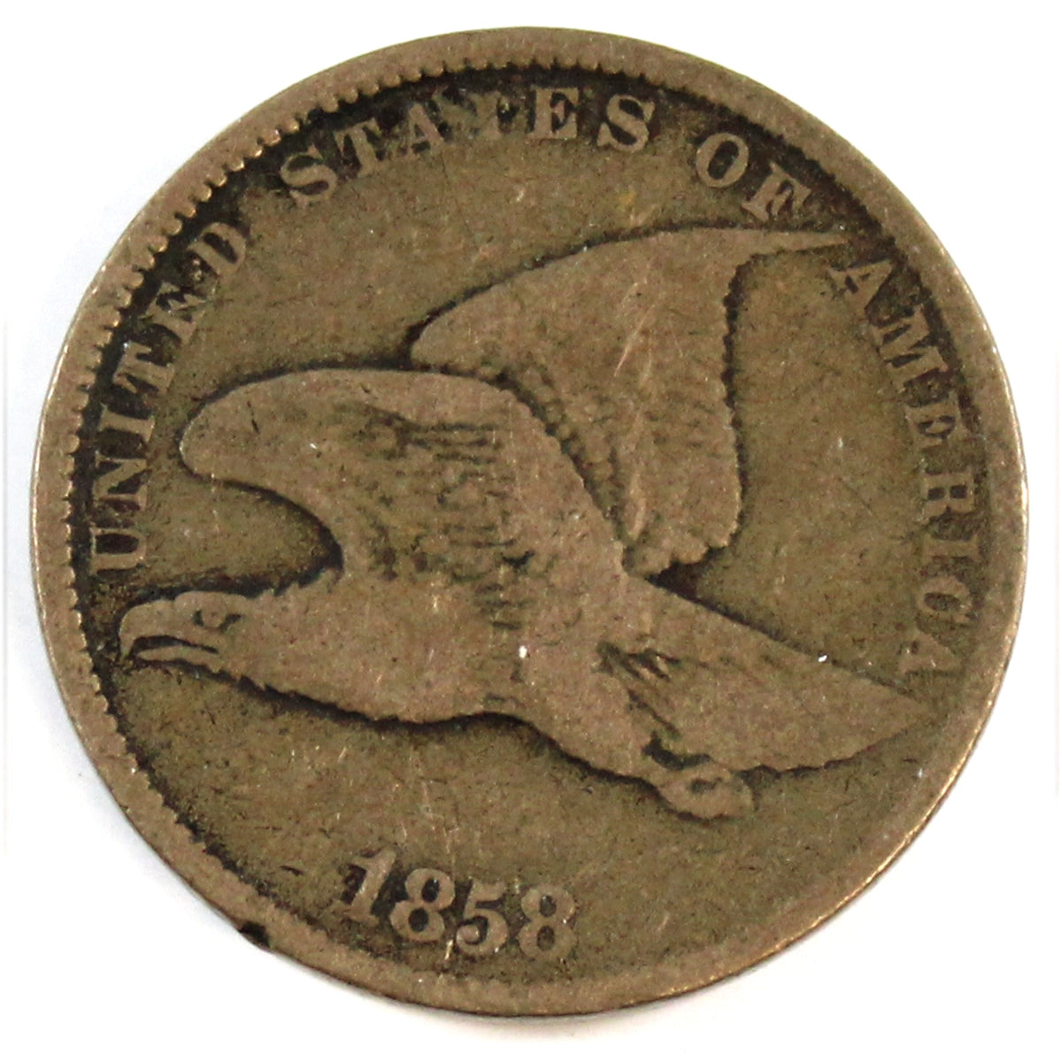 1858 Small Letters USA Cent VG-F (VG-10)