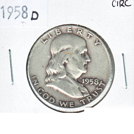 1958 D USA Half Dollar Circulated