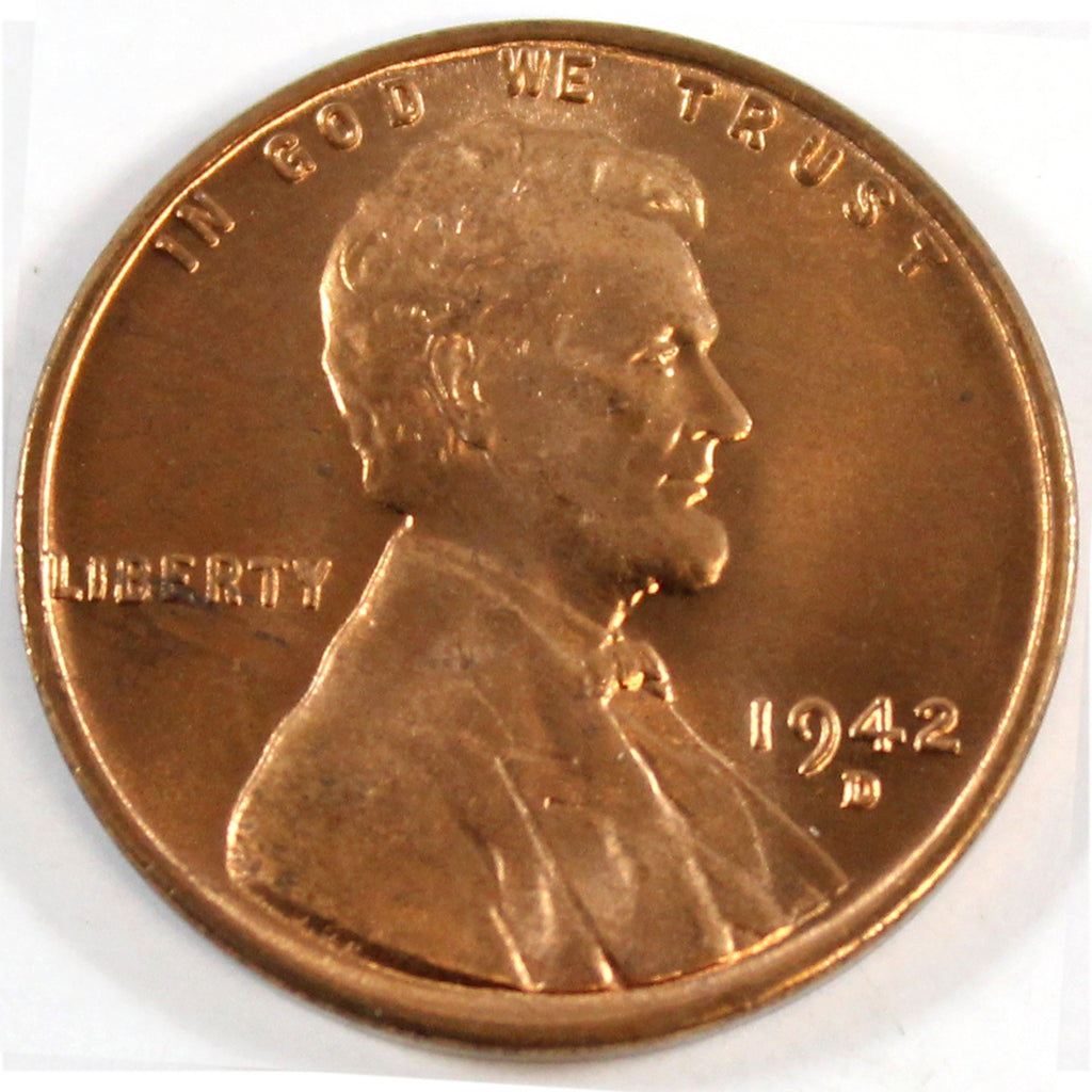 1942 D USA Cent Gem Brilliant Uncirculated (MS65)