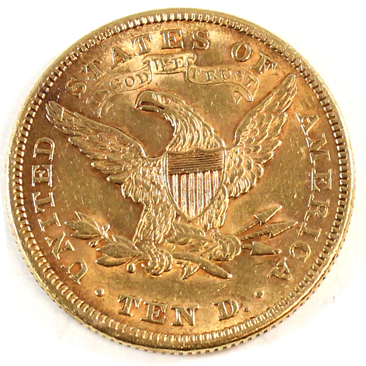 1880 USA $10.00 Gold EF-AU (EF45) $