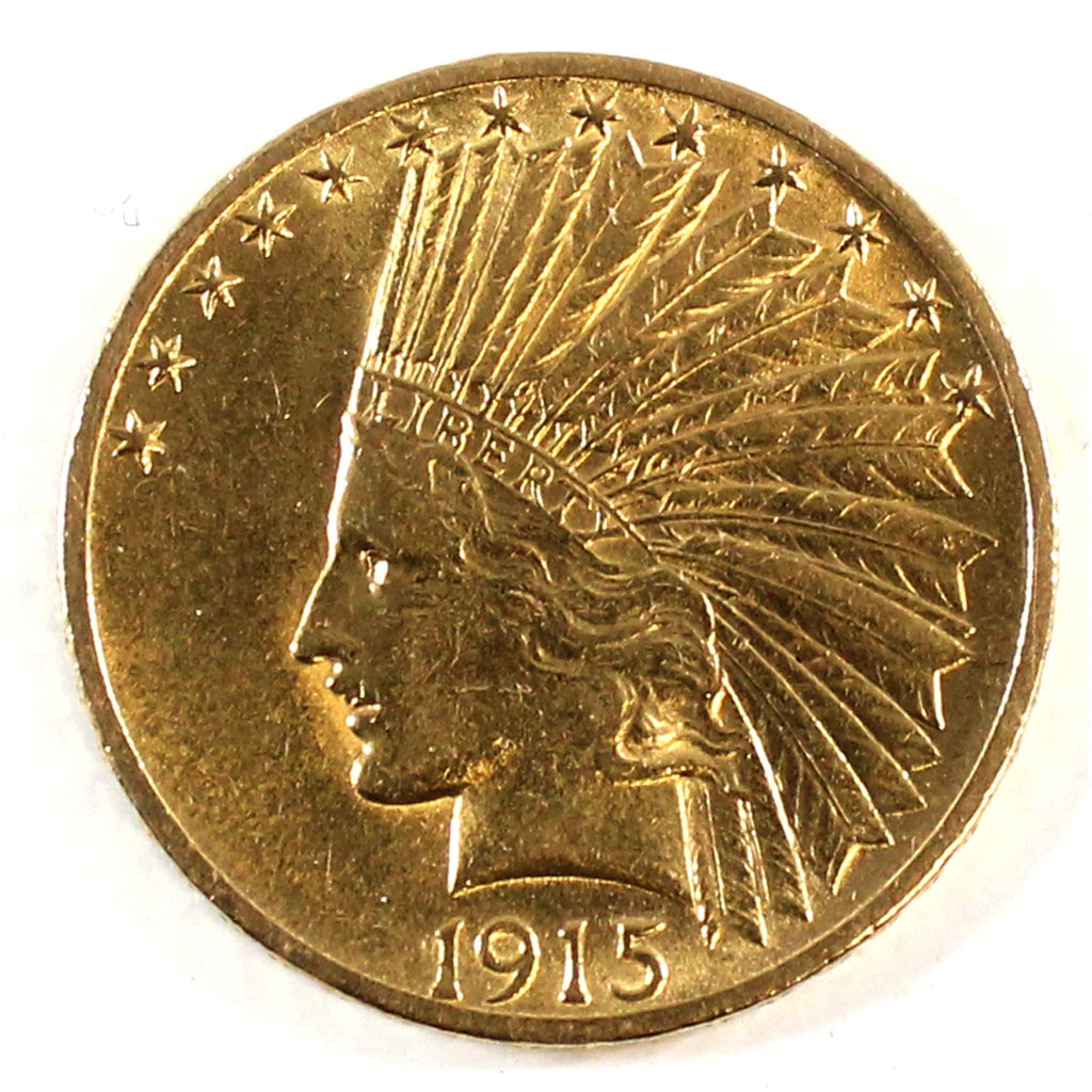1915 USA $10.00 Gold AU-UNC (AU55) $