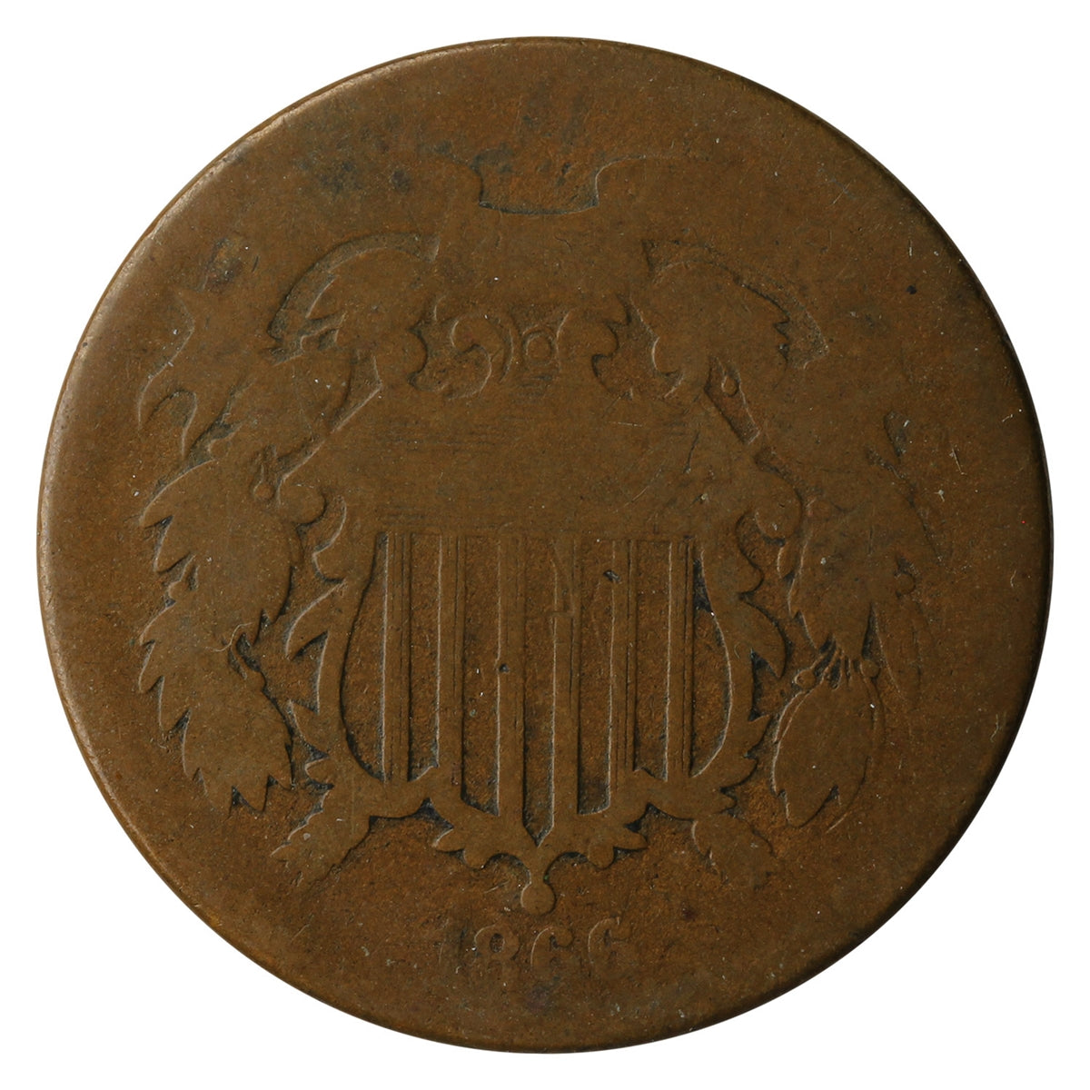 1866 USA 2 Cents About Good (AG3)