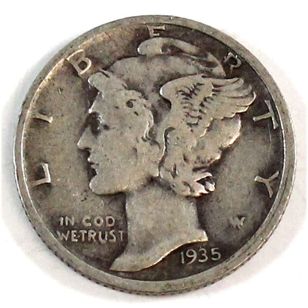 1935 D USA Dime Circulated