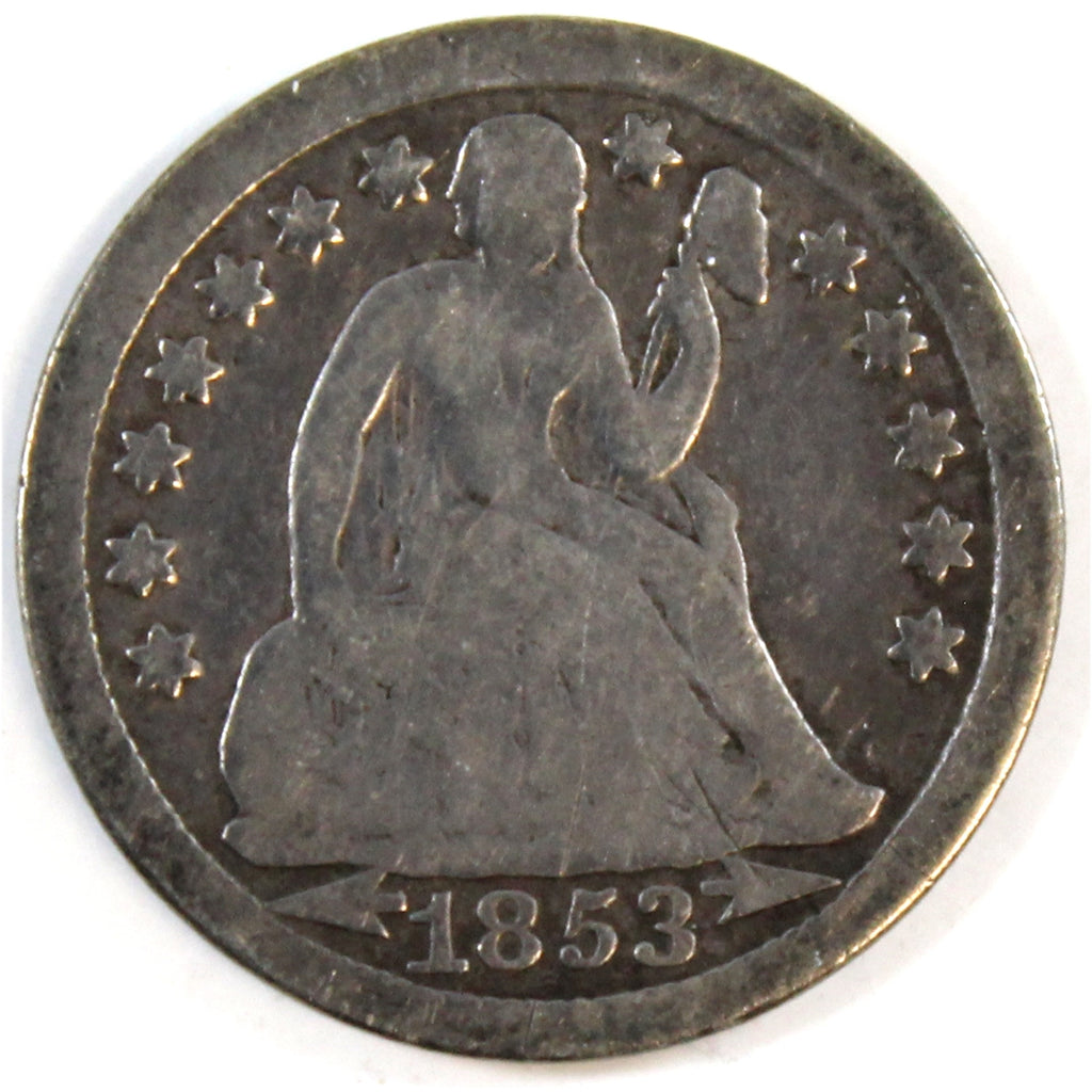 1853 Arrows USA Dime Good (G4)