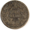 1875 CC Below Bow USA Dime Very Good (VG8)