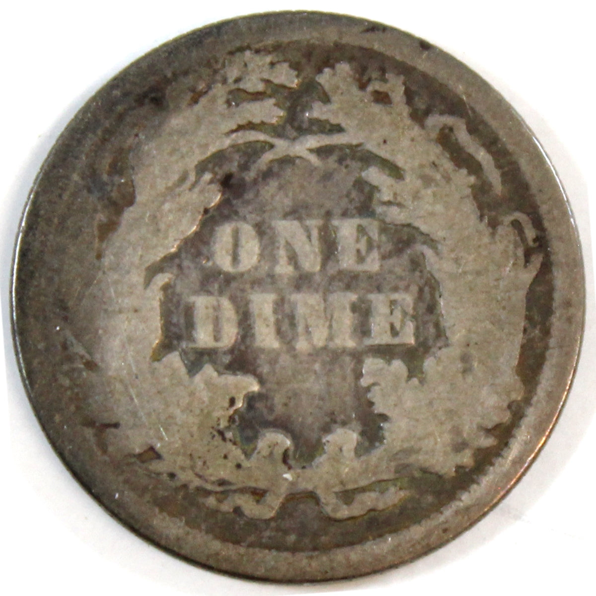 1876 USA Dime Very Good (VG8)