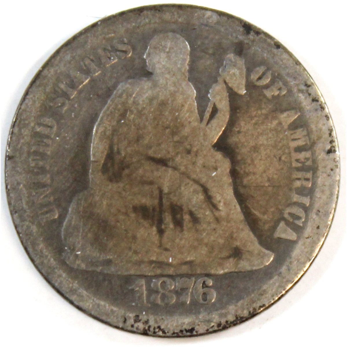 1876 S USA Dime Good (G4)
