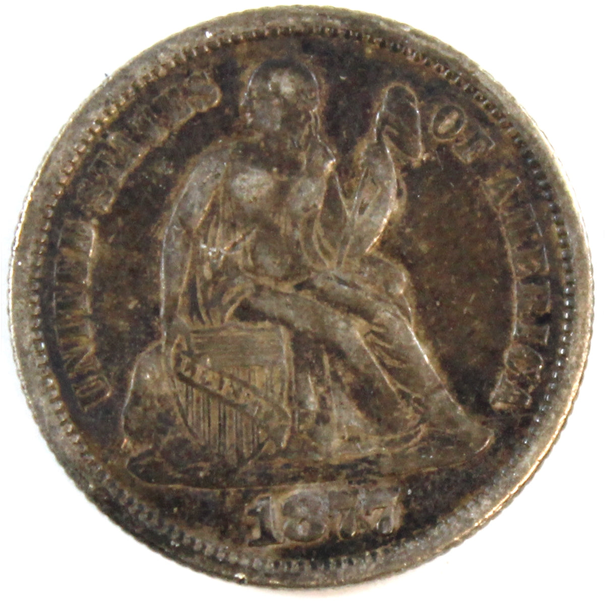 1877 USA Dime Very Fine (VF20)