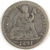1891 O USA Dime About Good (AG-3)