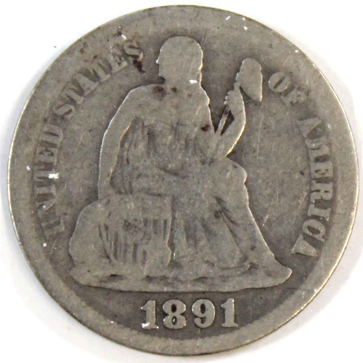1891 O USA Dime About Good (AG-3)