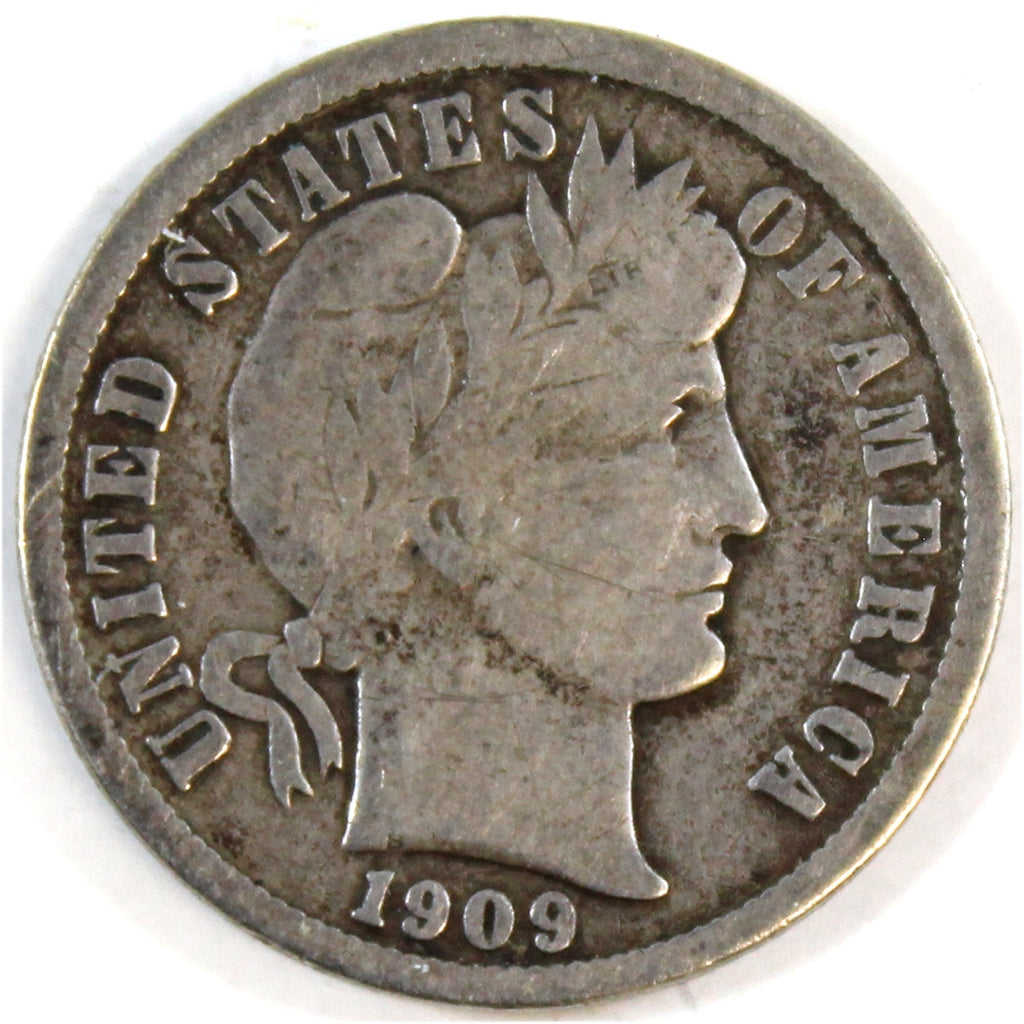 1909 D USA Dime Very Good (VG8)