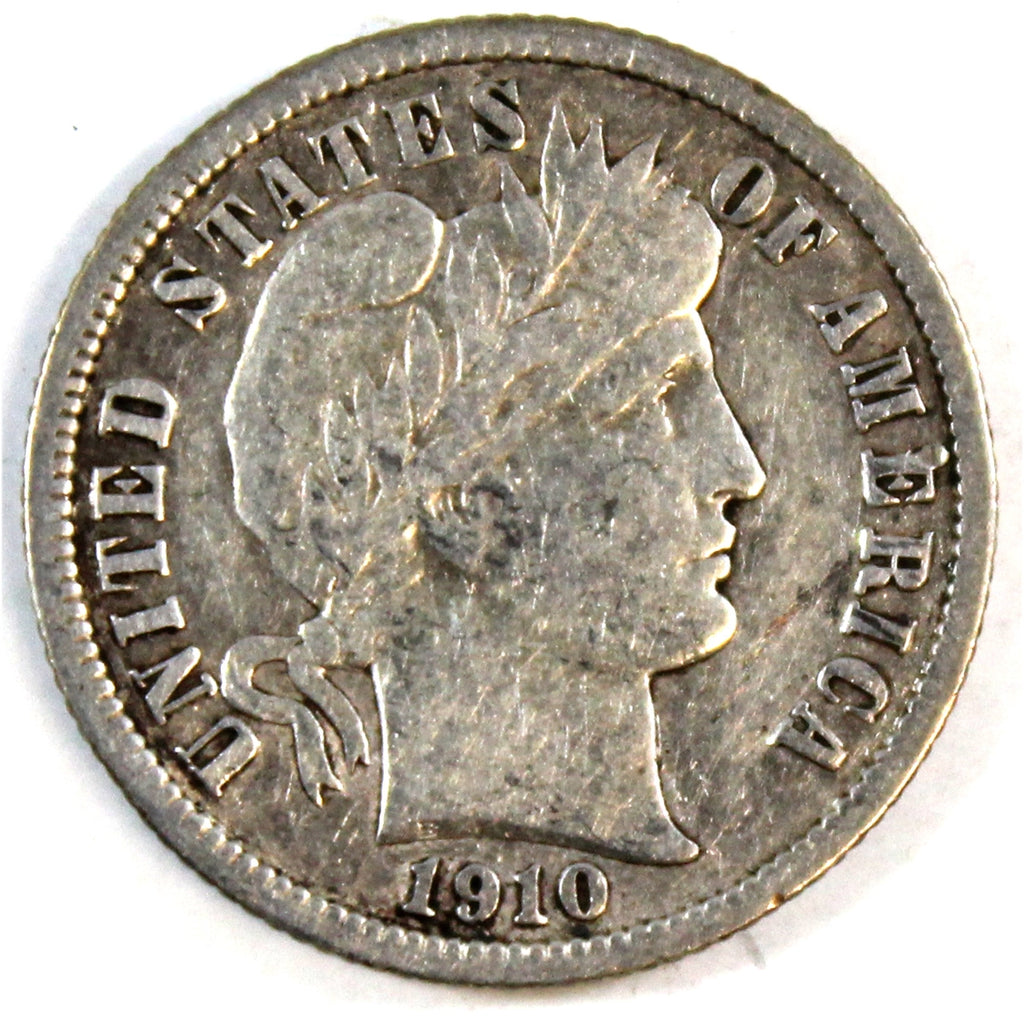 1910 D USA Dime F-VF (F15)