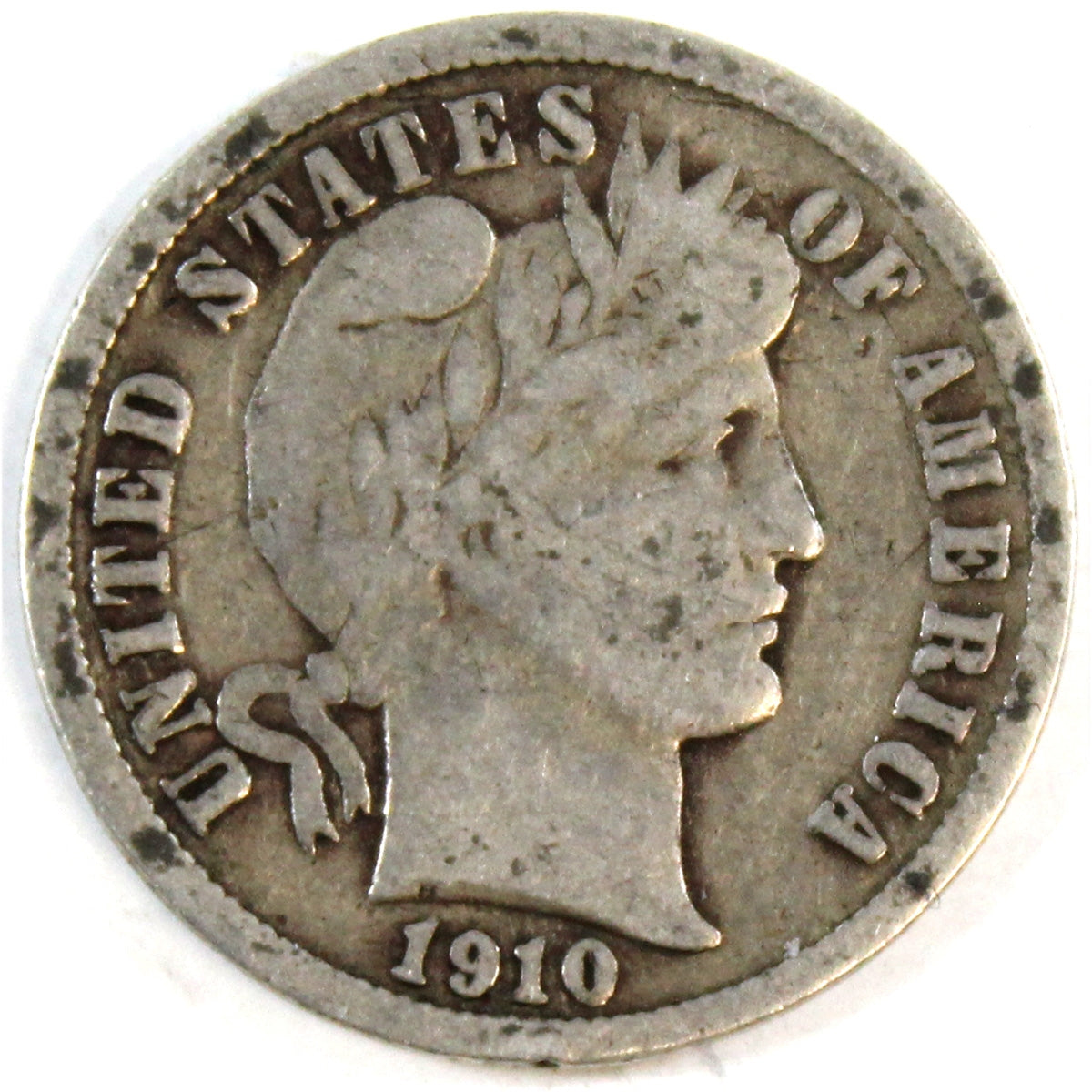 1910 D USA Dime G-VG (G6)