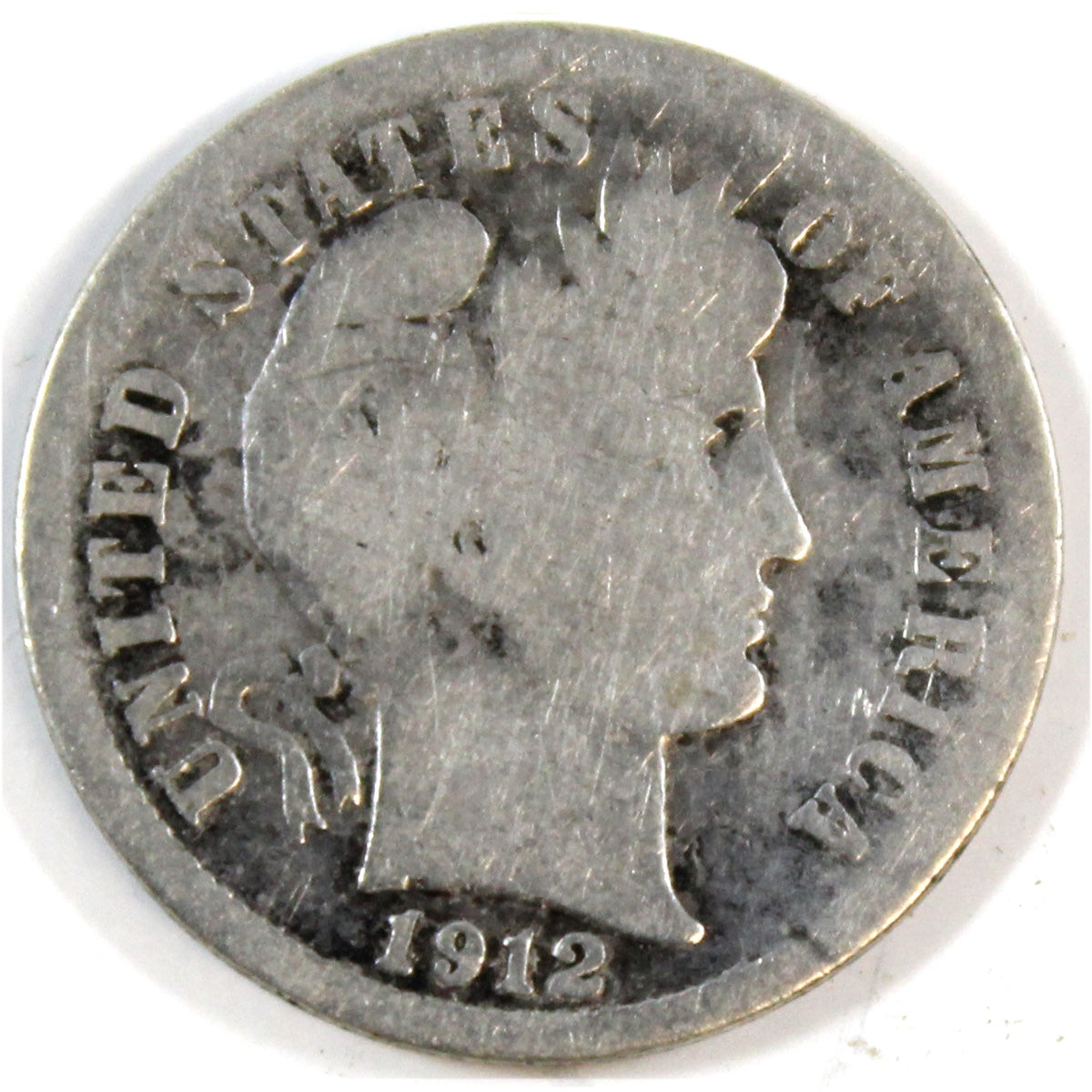 1912 D USA Dime About Good (AG3)