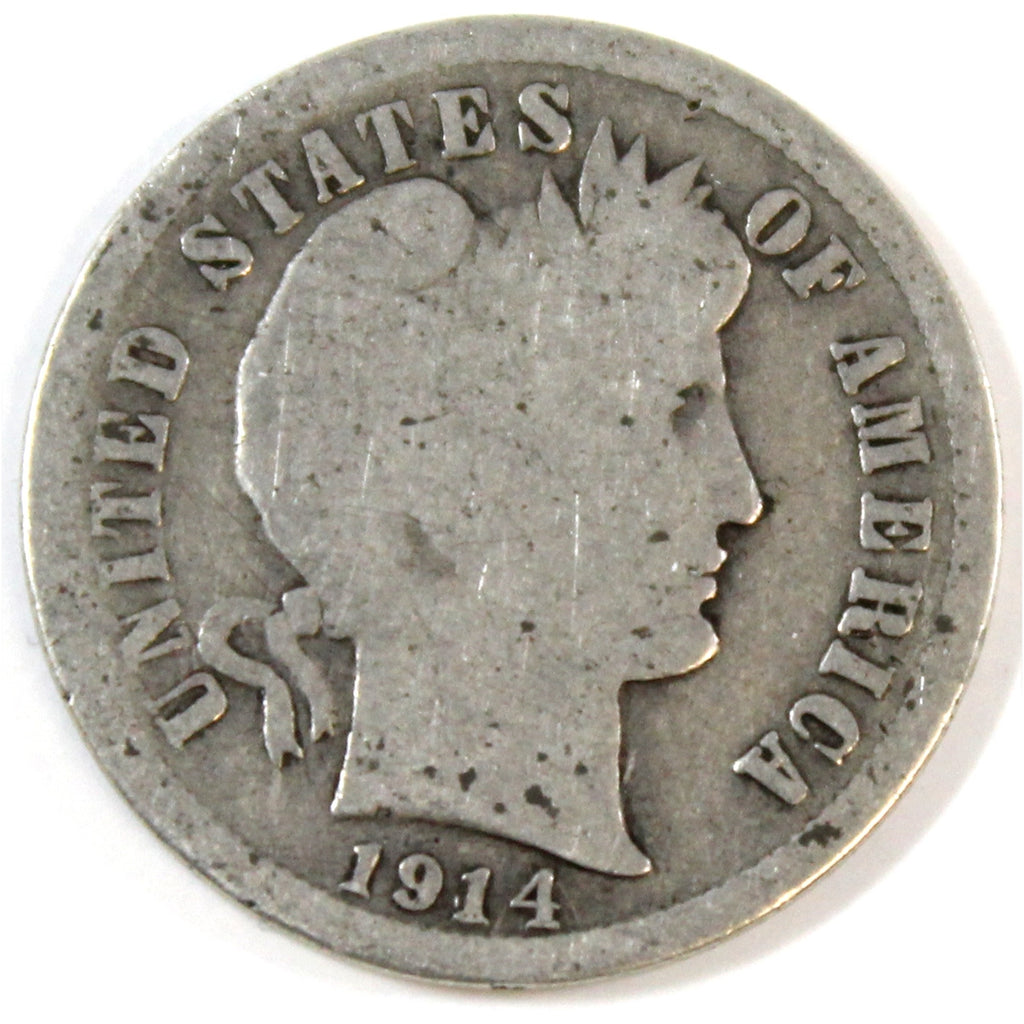 1914 S USA Dime About Good (AG3)