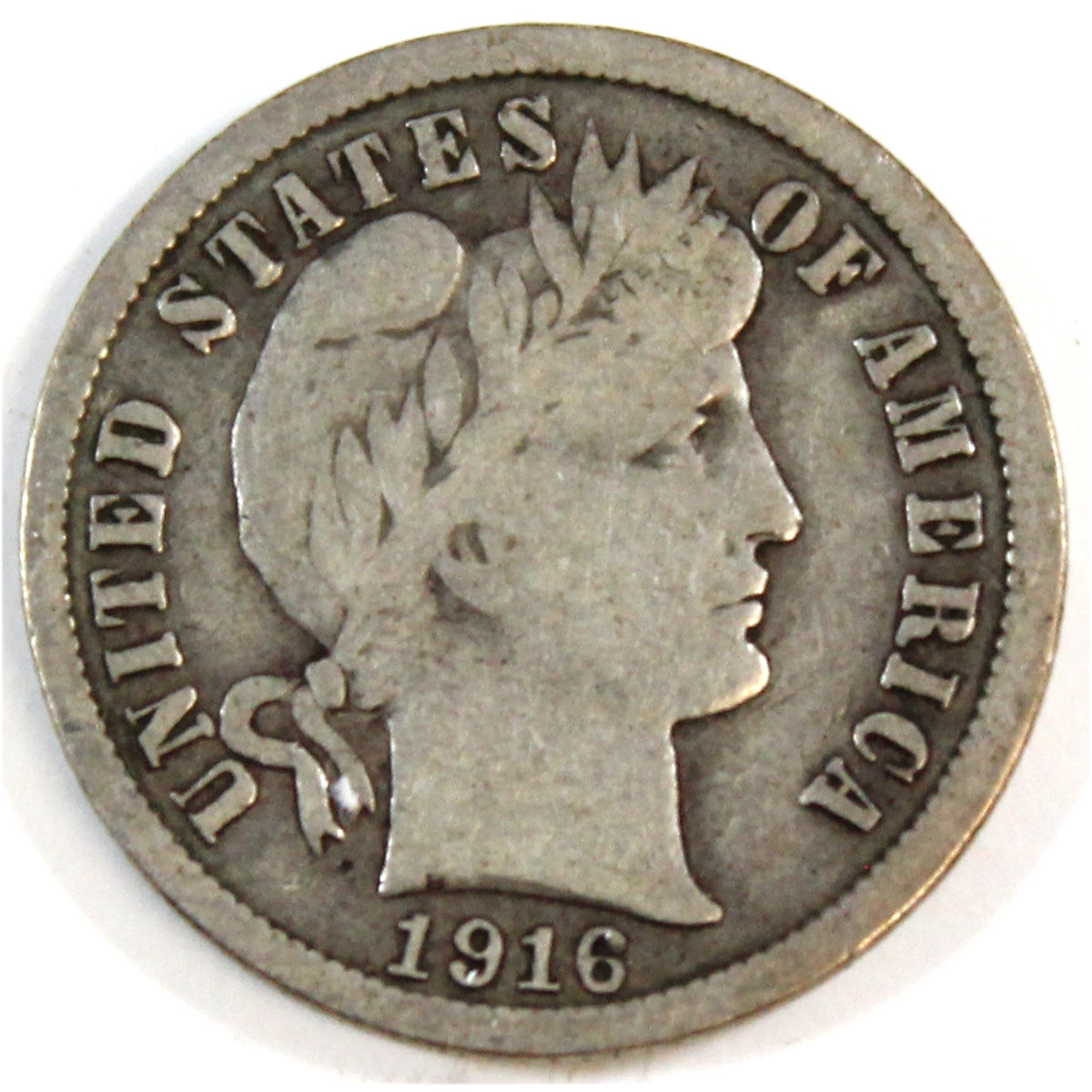 1916 Barber USA Dime VG-F (VG10)