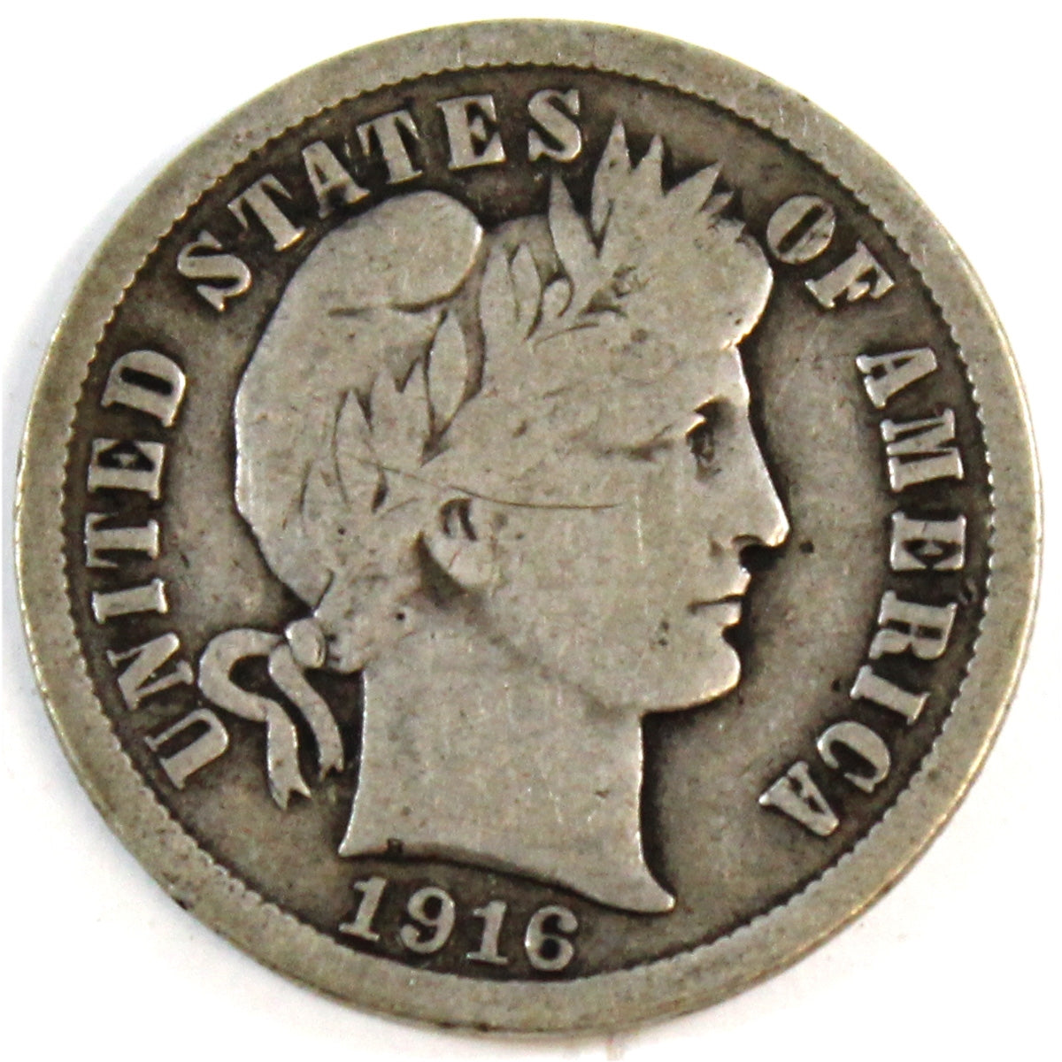1916 Barber USA Dime Very Good (VG8)