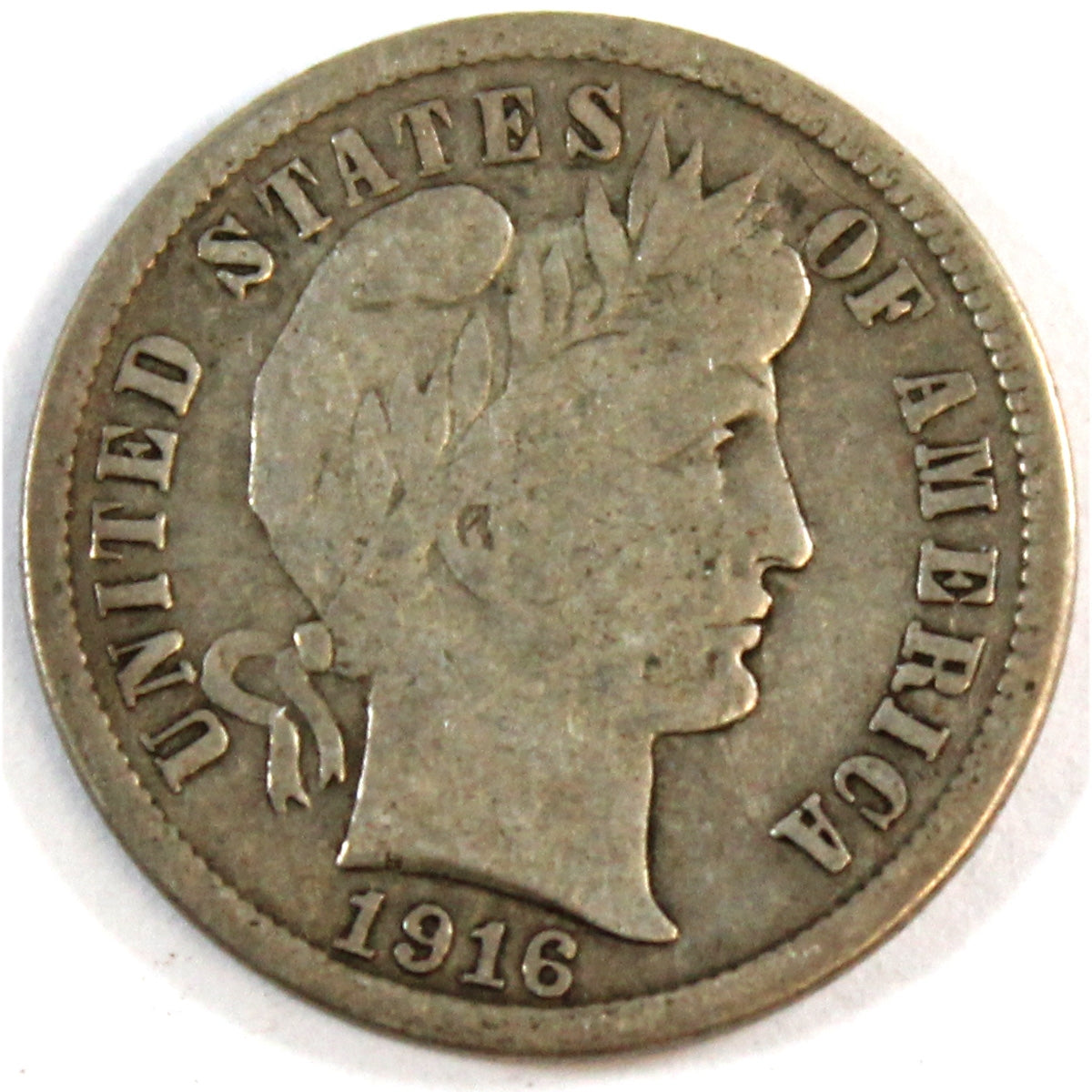 1916 S Barber USA Dime VG-F (VG10)