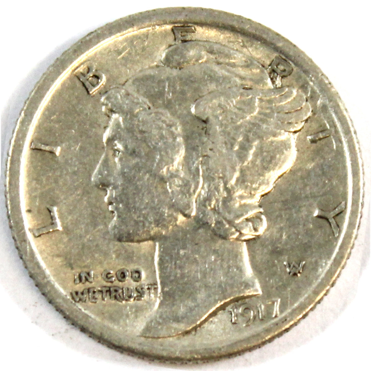 1917 D USA Dime EF-AU (EF45) $