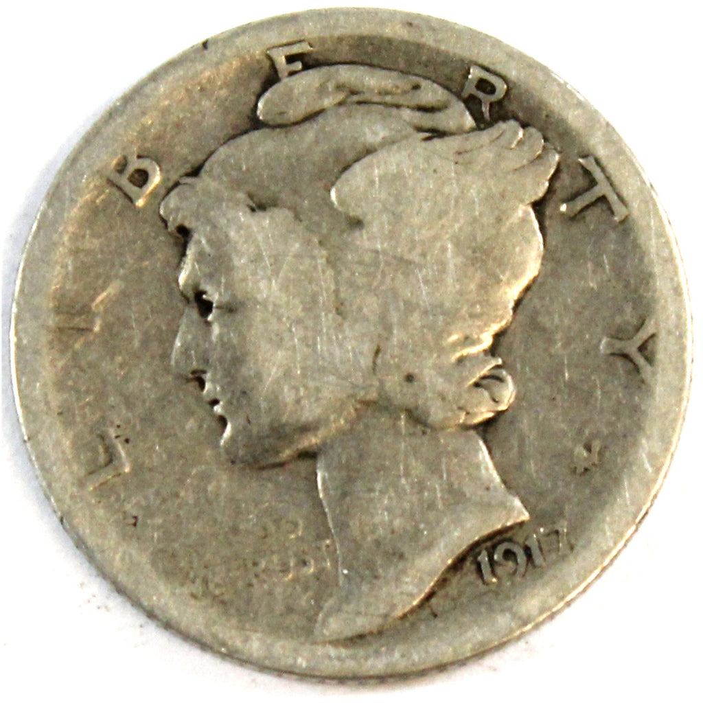 1917 D USA Dime Good (G4)